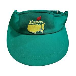 Vtg 90s American Needle Masters Visor Adjustable USA Made ANGC Augusta National